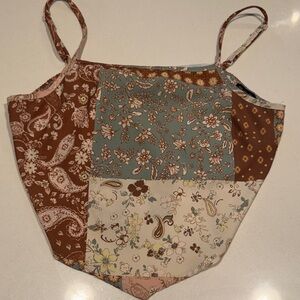 Originality Floral Patchwork Camisole Top
